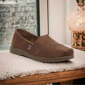 Skechers Bobs Chill Lugs-Urban Spell Loafer Brown Size 7 M EUC Almost New!